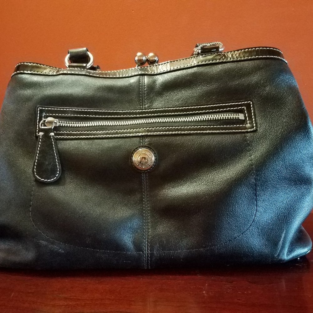 Leather Coach handbag